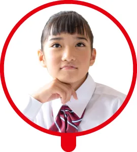 悩み顔の生徒